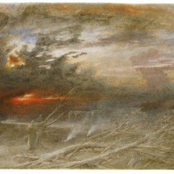 A windy day in sunset